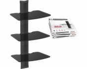 Ergosolid OVI-S3 - Police na audio/video/DVD, tvrzené sklo, velmi vysoká kvalita