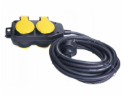 Rum-Lux Prodlužovací kabel stavební 4 zásuvky 10m 3x1,5 PB/0202-3-10M IP44 3x1,5 ČERNÁ