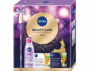 NoName NIVEA_SET Beauty Care Denní krém proti vráskám SPF15 55+ 50ml + Noční krém proti vráskám 55+ 50ml + Zklidňující micelární tekutina 200ml