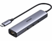 Ugreen USB HUB 1x RJ-45 + 3x USB-A 3.0 (UGR1202GRY)