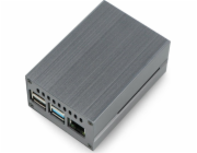 OEM skříň Raspberry Pi 4B s ventilátorem - hliníková - šedá
