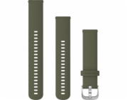 Garmin Silikonový řemínek na zápěstí Quick Release 20 (zelená/stříbrná přezka) (010-12924-11)