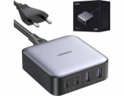 Ugreen Nabíječka UGREEN CD327 Nexode síťová nabíječka, 2x USB-C, 2x USB-A, GaN, 65W (šedá)