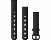 Garmin Silikonový řemínek na zápěstí Quick Release 20 (černý/černá přezka) (010-13021-03)