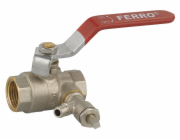 Ferro Kulový kohout 1 s hadicovým koncem, škrticí klapkou, odvzdušněním a zástrčkou (KPW3)