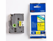 Brother Páska do tiskárny štítků s černým tiskem a žlutým podkladem, laminovaná 12 mm x 8 m (TZE631)