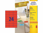 Avery Zweckform Barevné etikety 70 x 37 mm červené (3448)