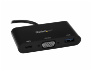 StarTech Adaptér USB-C na VGA + USB-C + USB, černý (CDP2VGAUACP)