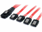 StarTech SFF 8087 – SATA x4, 0,48 m, červená (SAS8087S450)