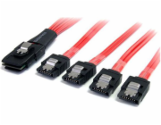 StarTech SFF 8087 – SATA x4, 0,48 m, červená (SAS8087S450)