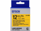 Epson LK-4YBW, silně lepicí páska, černá na žluté, 12 mm ...