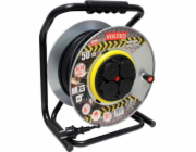 Volteo Prodlužovací kabel pro vysoké zatížení, kovový buben, 50 m, H05RR 3*1,5, IP44