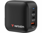 Verbatim GaN USB 3.0 nabíječka, USB C, šedá, 70W, vyměnitelné konektory C, G, A