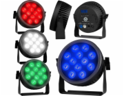 LIGHT4ME CREE ALU QUAD PAR 12 bodové osvětlení PAR světelný efekt 12x12W RGBW SMD LED 4v1