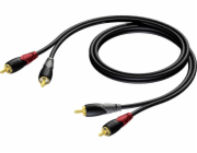 Procab Kabel ML CLA800/20, 2 x RCA (samec) na 2 x RCA (samec) (20 m)