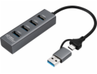 MicroConnect USB HUB USB 3.0 Hub 4portový s USB-C