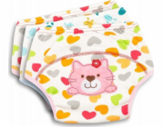 Sensillo Dívčí tréninkové kalhotky s výšivkou, balení 3 kusů