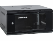NetRack Nástěnná serverová skříň RACK 19 4U 400mm ECO-Line černá