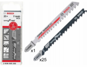 Bosch Professional 25x T 144 D + 1x Expert Hardwood Fast T 144 DHM pilový list do přímočaré pily (na dřevo, tvrdé dřevo, příslušenství do přímočaré pily)