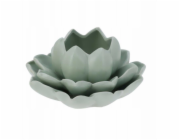 Home Styling Collection Porcelánový svícen na čajovou svíčku s motivem lotosového květu, 12,5 x 13 x 6,5 cm