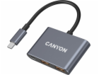 Canyon hub DS-3 3v1 USB-C tmavě šedý