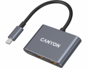 Canyon hub DS-3 3v1 USB-C tmavě šedý