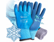Geko Nepromokavé, zateplené zimní pracovní rukavice velikost 9 /bavlna – latex/ (12/120)