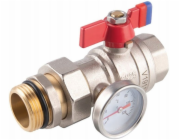 NoName Kulový kohout s motýlkem, závitový, s teploměrem, samice-samec, 1, F-Power