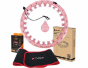 HMS Sada hula hoopů s výstupky a závažím hhw01 růžový zeštíhlující pás br163 červený