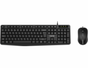 Asbis Sada klávesnice a myši CANYON SET-1 EN, drátová, černá