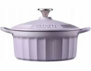 Mellow Yellow BUYDEEM Smaltovaný litinový hrnec 2,9 l, model CP521, barva Petal Purple