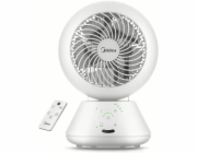 Midea Ventilátor | MDF24JRW TurboForce | Stolní ventilátor | Bílý | Počet rychlostí 5 | Oscilace | Dálkové ovládání