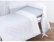 estilex povlečení do postýlky s mantinelem 100x135 Bianco Zigzag