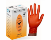 UN NEVYZESÍLENÉ NITRILOVÉ RUKAVICE S MAXIMÁLNÍ ÚCHOPNOSTÍ, ORANŽOVÉ, VELIKOST XL (1 BALENÍ)