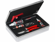 Felco Sada na údržbu a nůžky na zahradu v plechovce