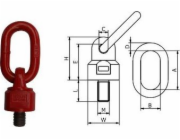 UN ŠROUB S OTOČNÝM A VÝKLOPNÝM OKEM M30*35MM 5,3T