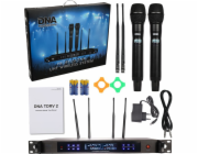 Bitmat Mikrofon DNA DNA SET 2X RUČNÍ BEZDRÁTOVÝ VOKÁLNÍ MIKROFON + UHF PŘIJÍMAČ