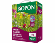 Biopon KVĚTINOVÝ TRÁVNÍK - SMĚS TRAVNÍCH SEMEN, BYLIN A KVĚTIN 1 KG