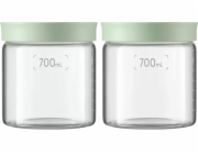 Mellow Yellow BUYDEEM Skleněné dózy s víčkem o objemu 700 ml v příjemně zelené barvě, model CS1014