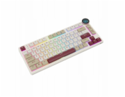 Royal Kludge Herní klávesnice RK N80 Rosy Clouds s hnědými spínači
