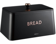 KingHoff ELEGANTNÍ OCELOVÁ KRABIČKA NA CHLÉB KH-1949 ČERNÁ