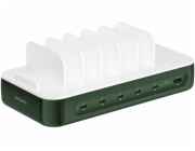 4smarts Ladestation Team 100W 5C/1A vč. 6 Kabel, zelený