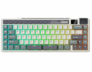 Royal Kludge Herní klávesnice RK M70 azurově fialová, krémová, s přepínači