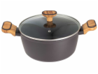 Bergner VÍCESTNÝ HRNEC 24CM S VÍČKEM BG-56037 DŘEVĚNÉ UHLÍ
