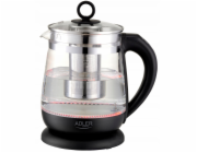 Adler Skleněná konvice o objemu 1,5 l s infuzérem a regulací teploty | 1,5 l | LED | 60–100 °C |