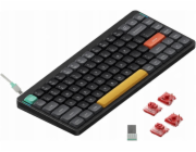 Nuphy - Air75 V2 Bezdrátová mechanická klávesnice - Bezdrátová tenká mechanická klávesnice Basalt Black Brusnicová