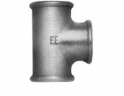 ODLEWNIA Červený pozinkovaný T-kus DN100x65x100 4x21/2x4