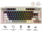 Royal Kludge Herní klávesnice RK L75 Mocha Gray s krémový...