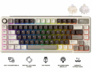Royal Kludge Herní klávesnice RK L75 Mocha Gray s krémovými spínači