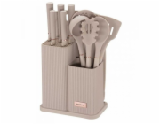 Klausberg Sada nožů a kuchyňského náčiní KB-7935 s deskou ve stojanu